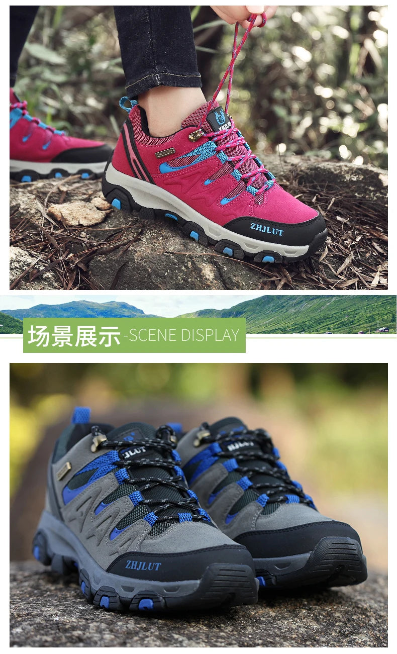 2025 Men & Women Outdoor Hiking Shoes Non Slip Sneakers Suede Walking Footwear Summer Rubber Fall Proper Trail Running Shoes 13