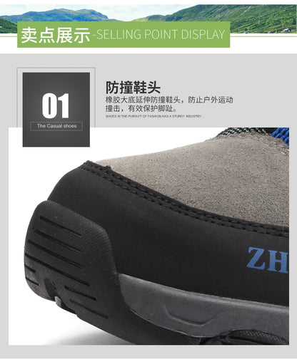 2025 Men & Women Outdoor Hiking Shoes Non Slip Sneakers Suede Walking Footwear Summer Rubber Fall Proper Trail Running Shoes 13
