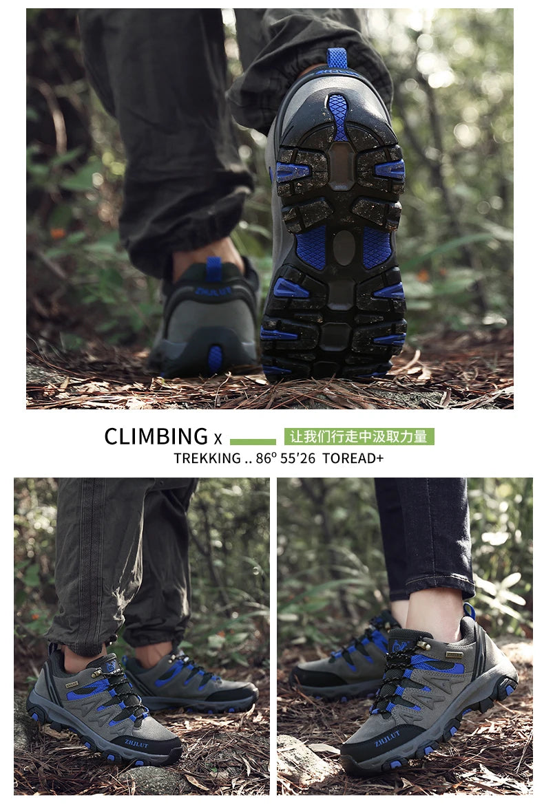 2025 Men & Women Outdoor Hiking Shoes Non Slip Sneakers Suede Walking Footwear Summer Rubber Fall Proper Trail Running Shoes 13