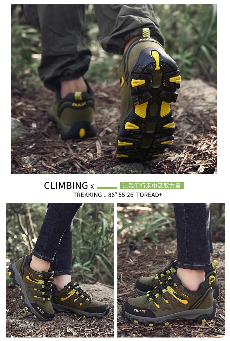 2025 Men & Women Outdoor Hiking Shoes Non Slip Sneakers Suede Walking Footwear Summer Rubber Fall Proper Trail Running Shoes 13