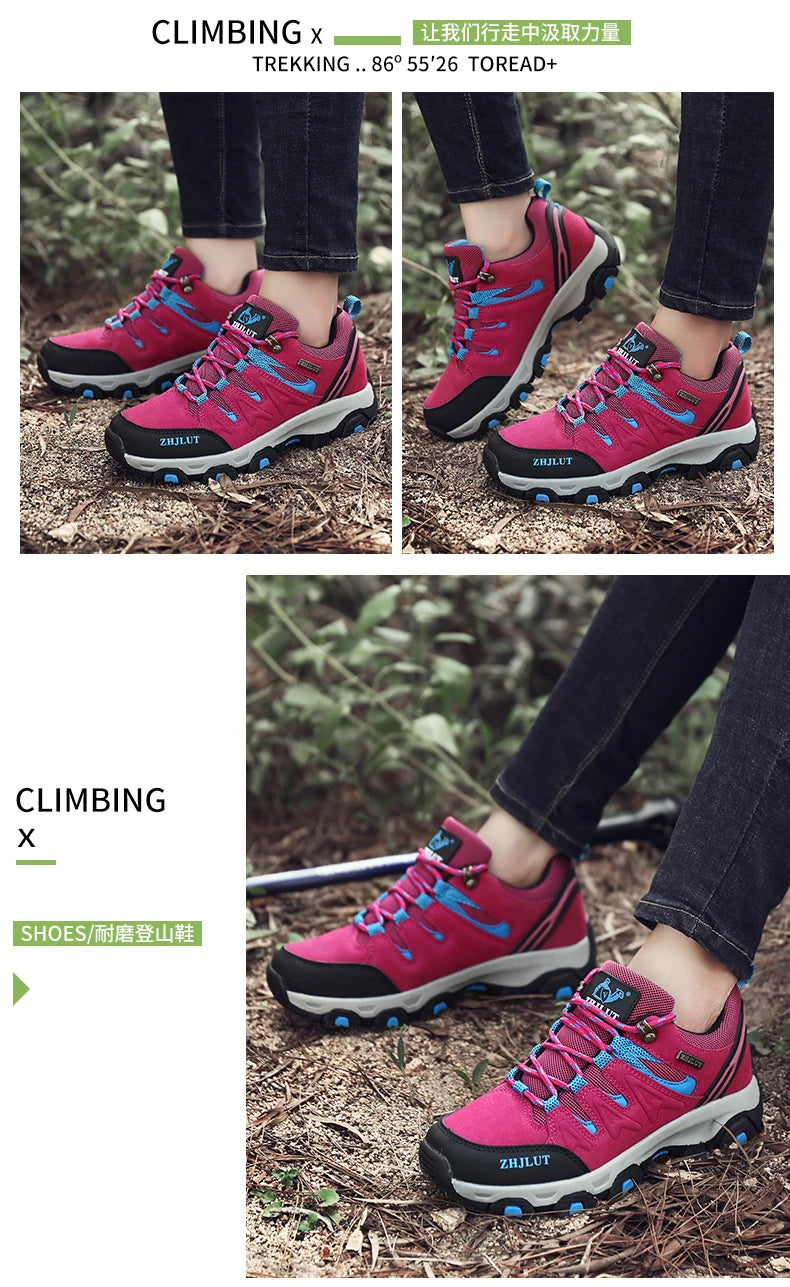 2025 Men & Women Outdoor Hiking Shoes Non Slip Sneakers Suede Walking Footwear Summer Rubber Fall Proper Trail Running Shoes 13