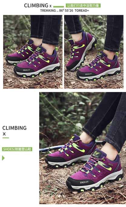 2025 Men & Women Outdoor Hiking Shoes Non Slip Sneakers Suede Walking Footwear Summer Rubber Fall Proper Trail Running Shoes 13