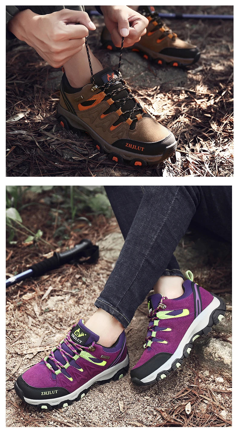 2025 Men & Women Outdoor Hiking Shoes Non Slip Sneakers Suede Walking Footwear Summer Rubber Fall Proper Trail Running Shoes 13