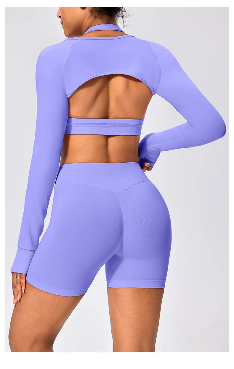 Workout Jacket Premium Activewear Top Yoga Bolero Shrug Long Sleeve Cardigan Naked Feeling  Women Sheer Summer Open