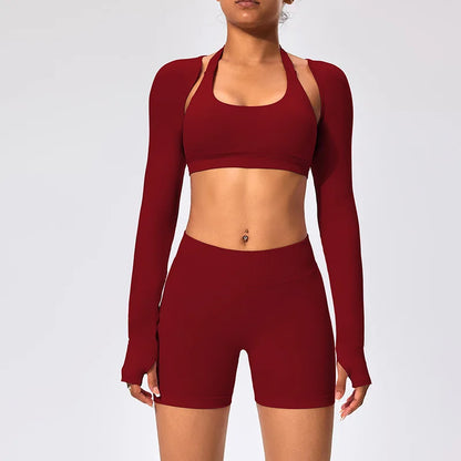 Workout Jacket Premium Activewear Top Yoga Bolero Shrug Long Sleeve Cardigan Naked Feeling  Women Sheer Summer Open