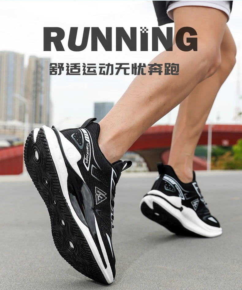 Breathable Athletic Sneakers Lightweight Cushioned Running Shoes Flexible Soft Sole Anti Slip Sports Trainers Popcorn Shock
