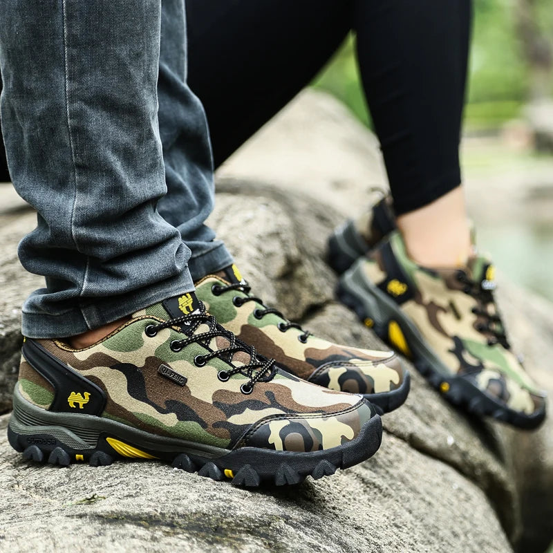 Camouflage Outdoor Camouflage Shoes Men Summer Couple Flat Soft Fashion Hiking Shoes Women Trail Running Shoes Army Green Winter
