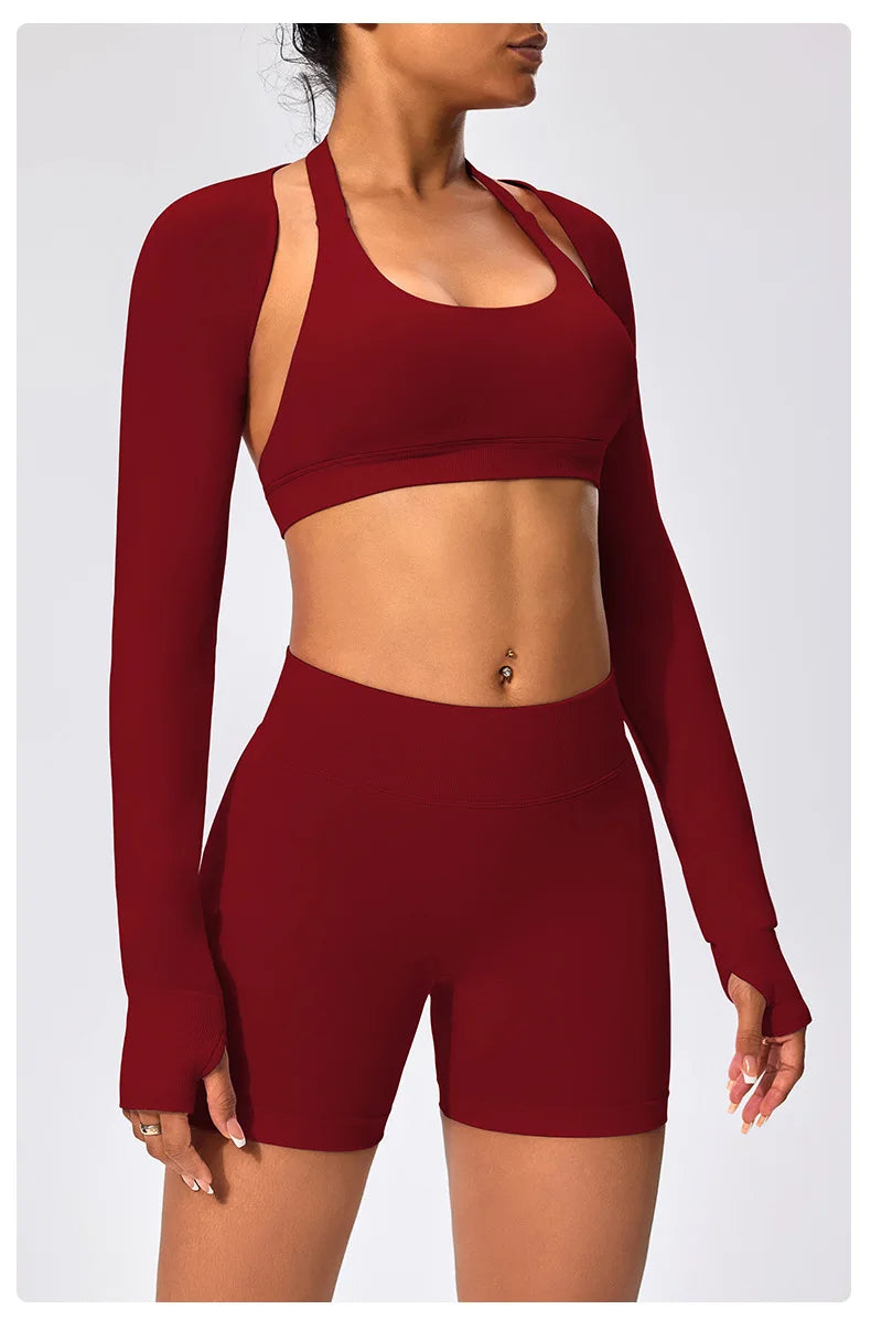 Workout Jacket Premium Activewear Top Yoga Bolero Shrug Long Sleeve Cardigan Naked Feeling  Women Sheer Summer Open