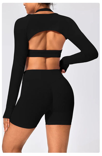 Workout Jacket Premium Activewear Top Yoga Bolero Shrug Long Sleeve Cardigan Naked Feeling  Women Sheer Summer Open