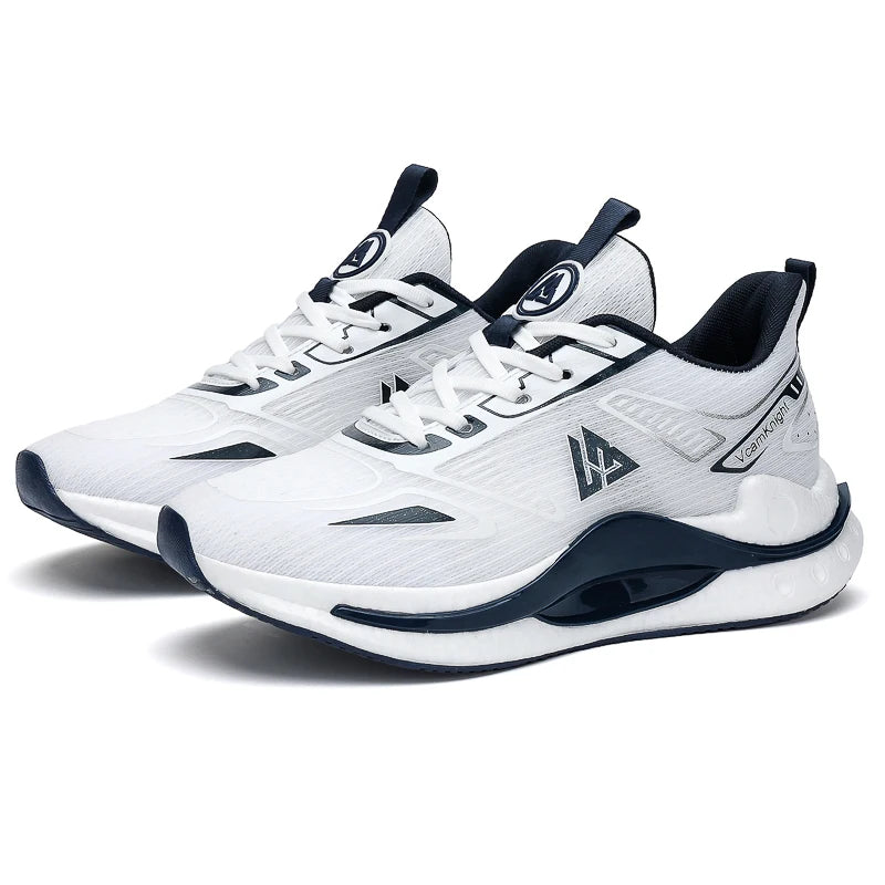 Breathable Athletic Sneakers Lightweight Cushioned Running Shoes Flexible Soft Sole Anti Slip Sports Trainers Popcorn Shock