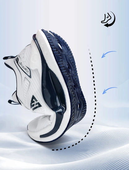 Breathable Athletic Sneakers Lightweight Cushioned Running Shoes Flexible Soft Sole Anti Slip Sports Trainers Popcorn Shock