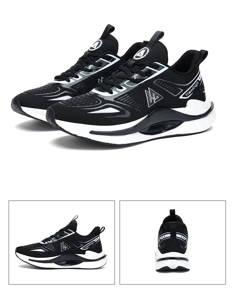 Breathable Athletic Sneakers Lightweight Cushioned Running Shoes Flexible Soft Sole Anti Slip Sports Trainers Popcorn Shock