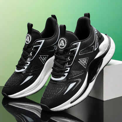 Breathable Athletic Sneakers Lightweight Cushioned Running Shoes Flexible Soft Sole Anti Slip Sports Trainers Popcorn Shock