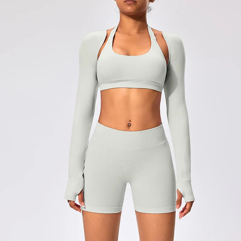 Workout Jacket Premium Activewear Top Yoga Bolero Shrug Long Sleeve Cardigan Naked Feeling  Women Sheer Summer Open