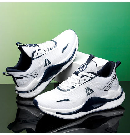 Breathable Athletic Sneakers Lightweight Cushioned Running Shoes Flexible Soft Sole Anti Slip Sports Trainers Popcorn Shock