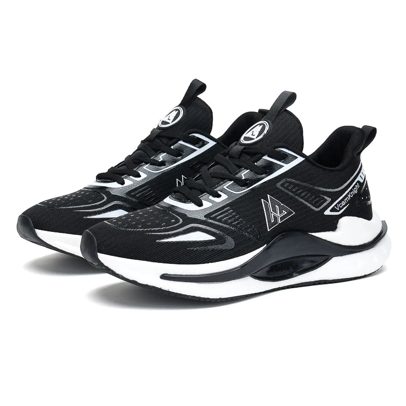 Breathable Athletic Sneakers Lightweight Cushioned Running Shoes Flexible Soft Sole Anti Slip Sports Trainers Popcorn Shock