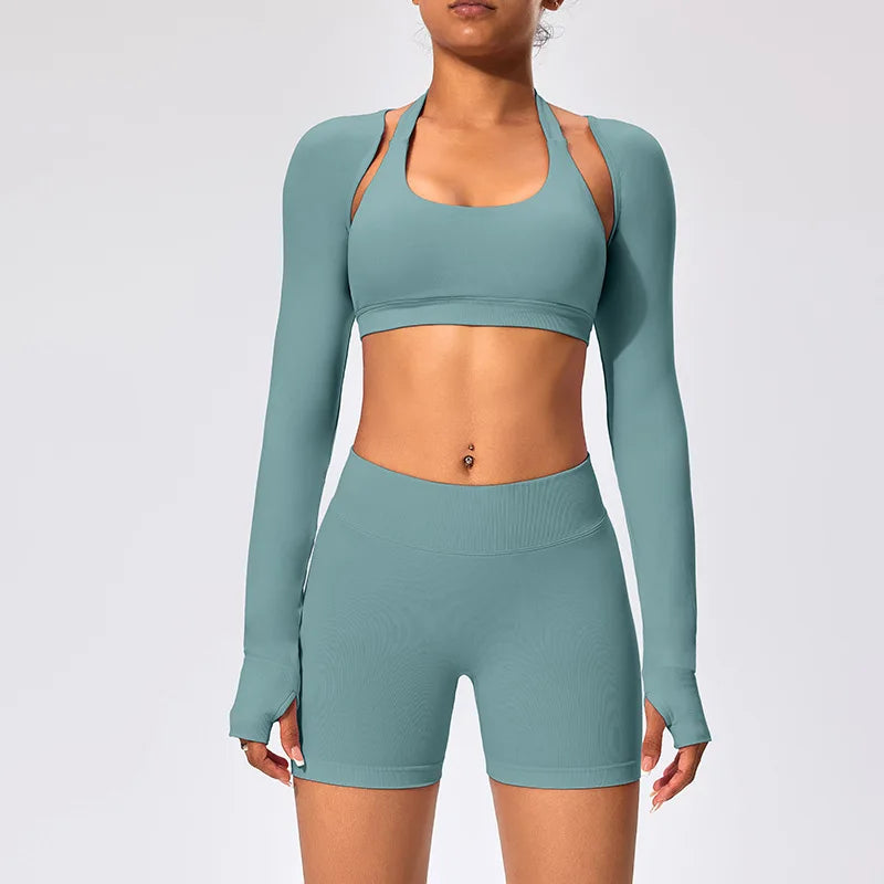 Workout Jacket Premium Activewear Top Yoga Bolero Shrug Long Sleeve Cardigan Naked Feeling  Women Sheer Summer Open