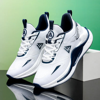 Breathable Athletic Sneakers Lightweight Cushioned Running Shoes Flexible Soft Sole Anti Slip Sports Trainers Popcorn Shock