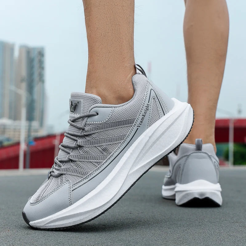 Men Women Running Shoes Breathable Mesh Lightweight Casual Sneakers Anti-slip Outdoor Sports Walking Trainers Height Increasing