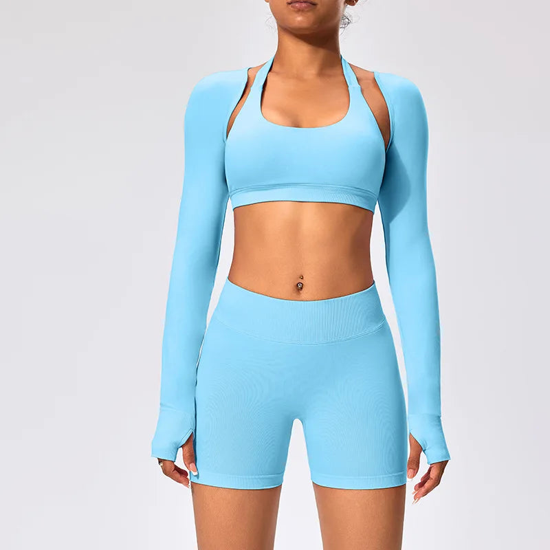 Workout Jacket Premium Activewear Top Yoga Bolero Shrug Long Sleeve Cardigan Naked Feeling  Women Sheer Summer Open