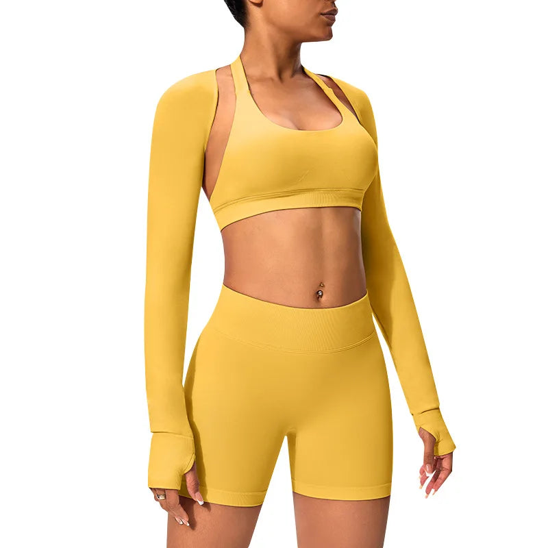 Workout Jacket Premium Activewear Top Yoga Bolero Shrug Long Sleeve Cardigan Naked Feeling  Women Sheer Summer Open