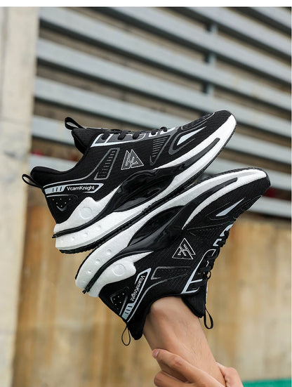 Breathable Athletic Sneakers Lightweight Cushioned Running Shoes Flexible Soft Sole Anti Slip Sports Trainers Popcorn Shock