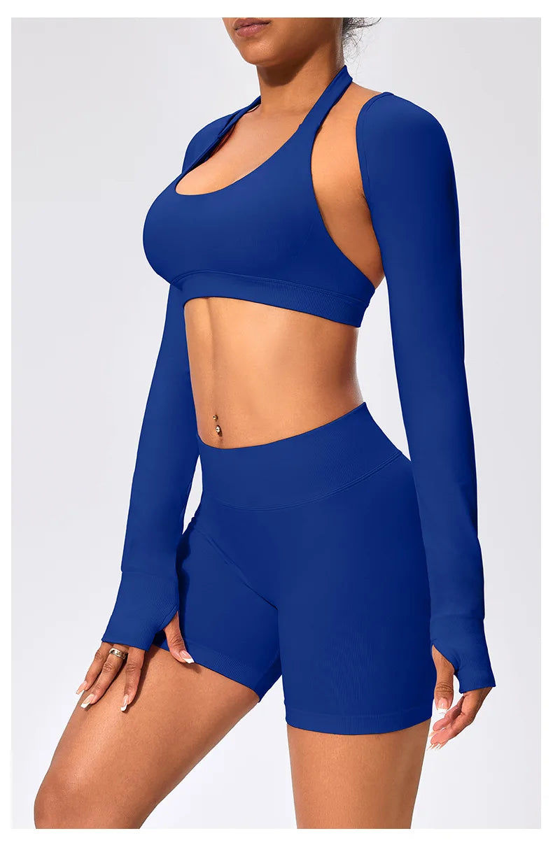 Workout Jacket Premium Activewear Top Yoga Bolero Shrug Long Sleeve Cardigan Naked Feeling  Women Sheer Summer Open