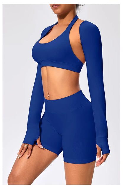 Workout Jacket Premium Activewear Top Yoga Bolero Shrug Long Sleeve Cardigan Naked Feeling  Women Sheer Summer Open