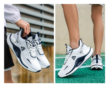 Breathable Athletic Sneakers Lightweight Cushioned Running Shoes Flexible Soft Sole Anti Slip Sports Trainers Popcorn Shock