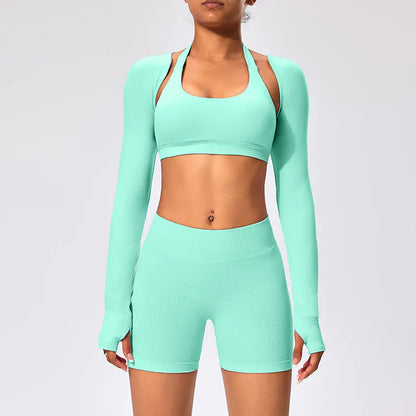 Workout Jacket Premium Activewear Top Yoga Bolero Shrug Long Sleeve Cardigan Naked Feeling  Women Sheer Summer Open