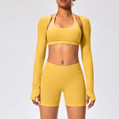 Workout Jacket Premium Activewear Top Yoga Bolero Shrug Long Sleeve Cardigan Naked Feeling  Women Sheer Summer Open