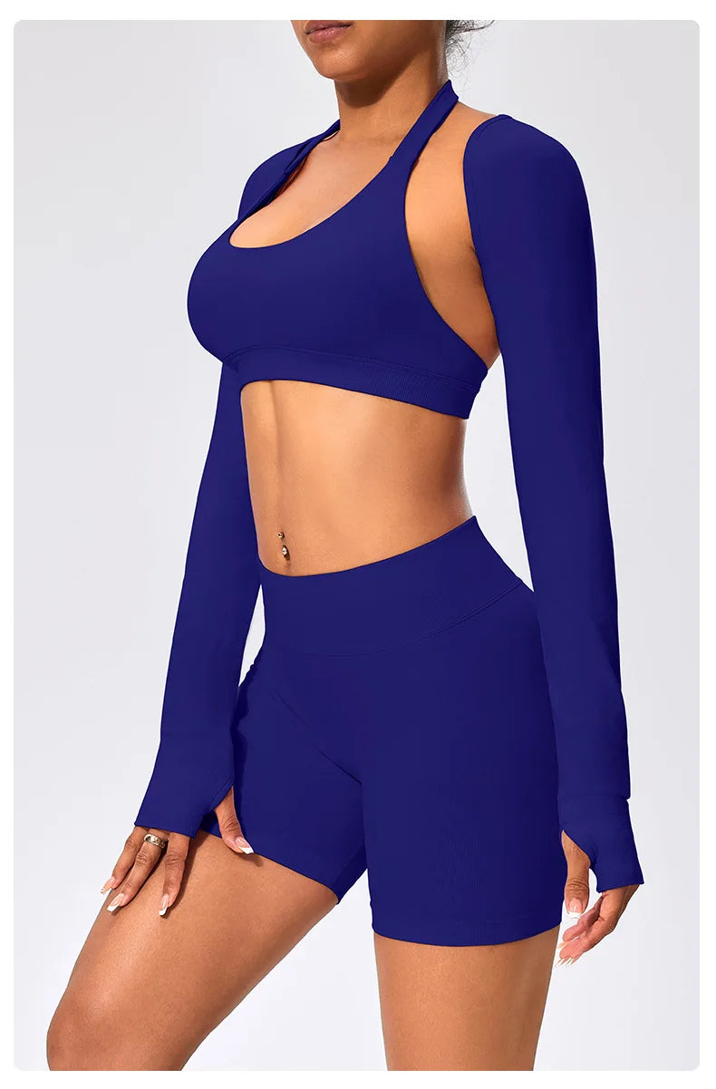 Workout Jacket Premium Activewear Top Yoga Bolero Shrug Long Sleeve Cardigan Naked Feeling  Women Sheer Summer Open