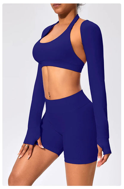 Workout Jacket Premium Activewear Top Yoga Bolero Shrug Long Sleeve Cardigan Naked Feeling  Women Sheer Summer Open